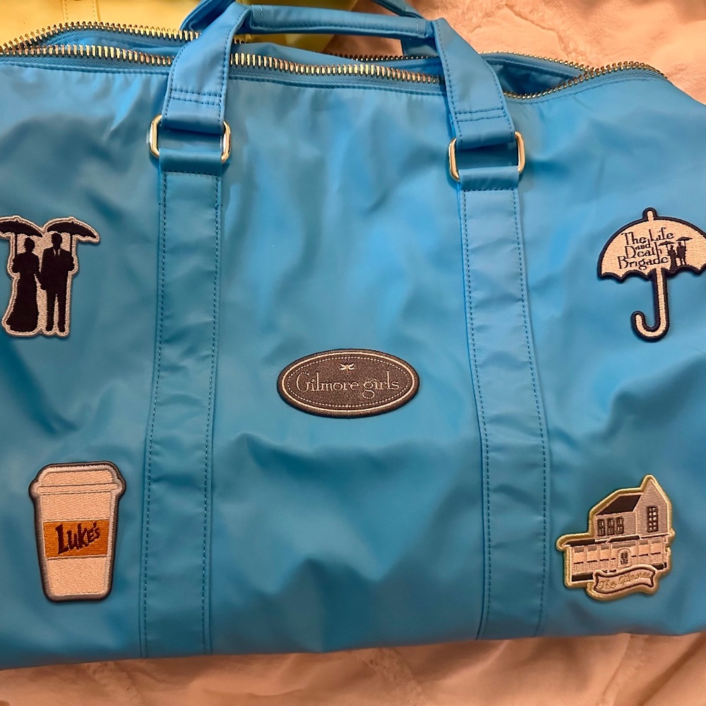Stoney Clover Lane blue Gilmore Girls patch tote